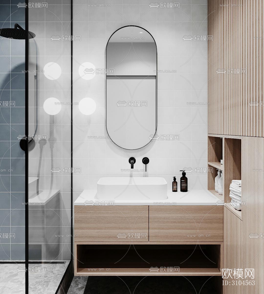 日式卫生间效果图下载（渲染图4）