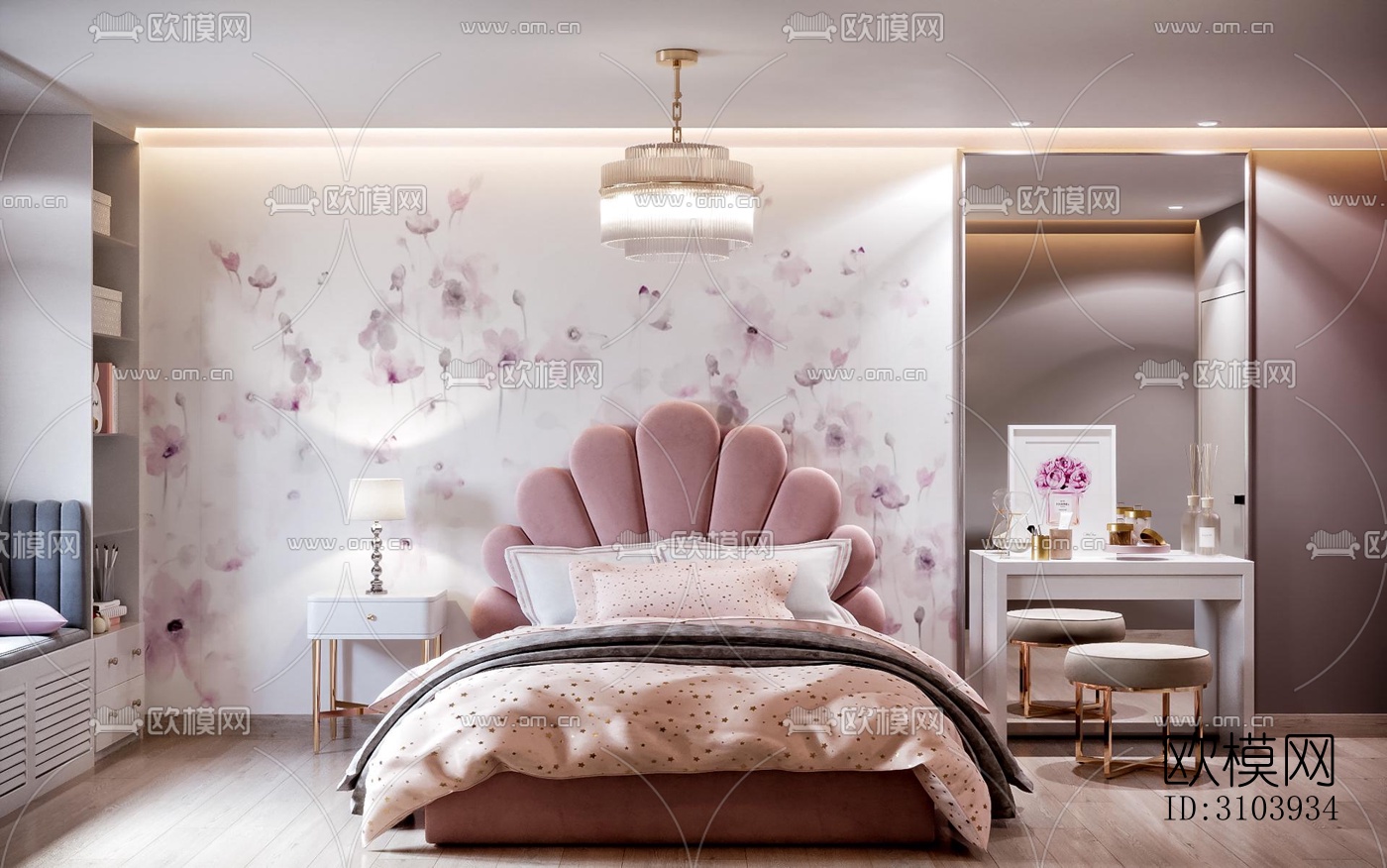 欧式儿童房效果图下载（渲染图3）