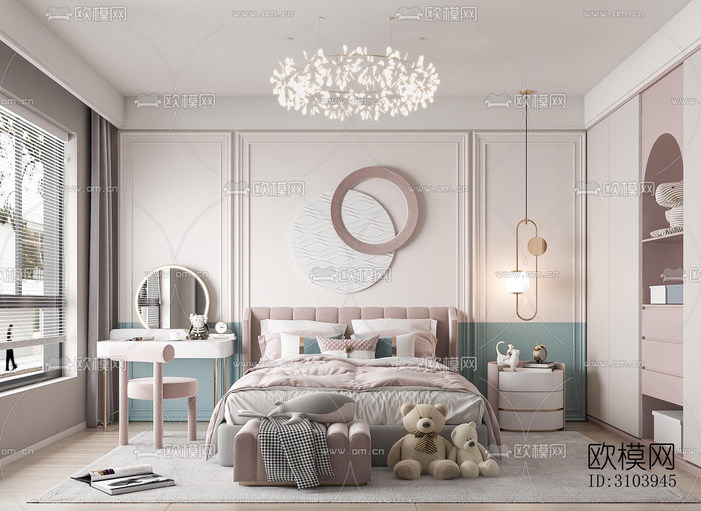 法式儿童房效果图下载（渲染图5）