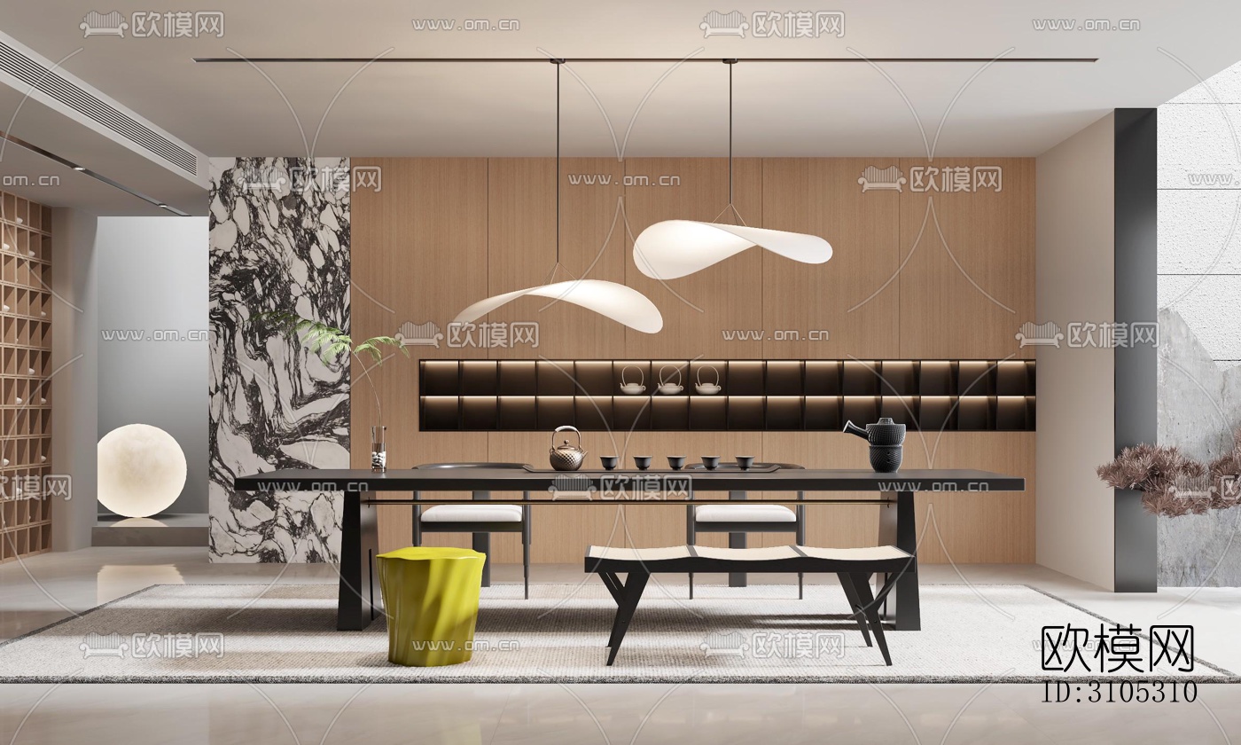 现代茶室效果图下载（渲染图2）