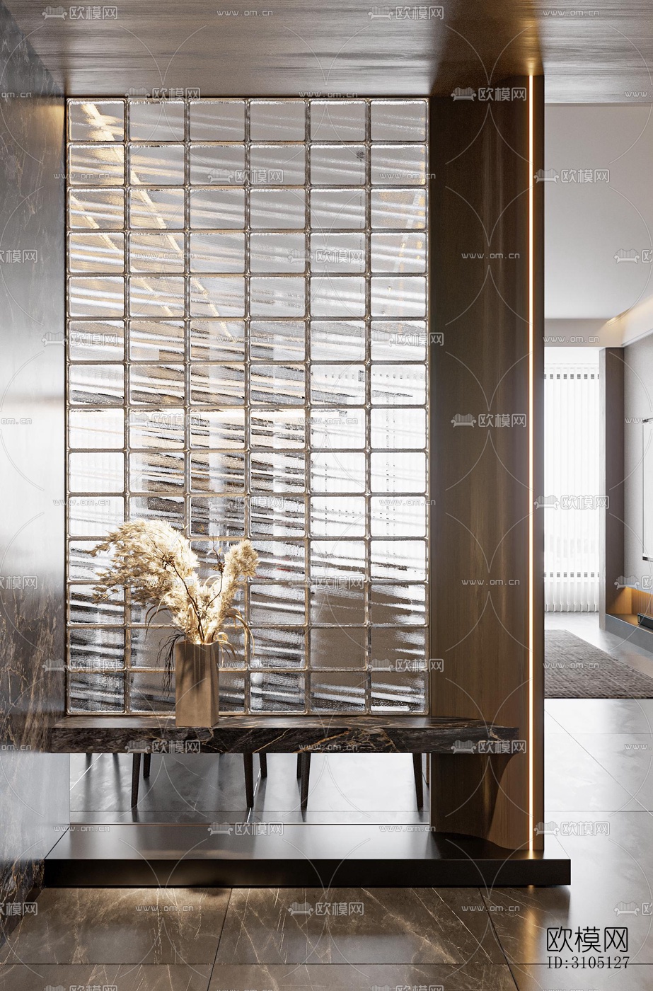 现代平层效果图下载（渲染图12）