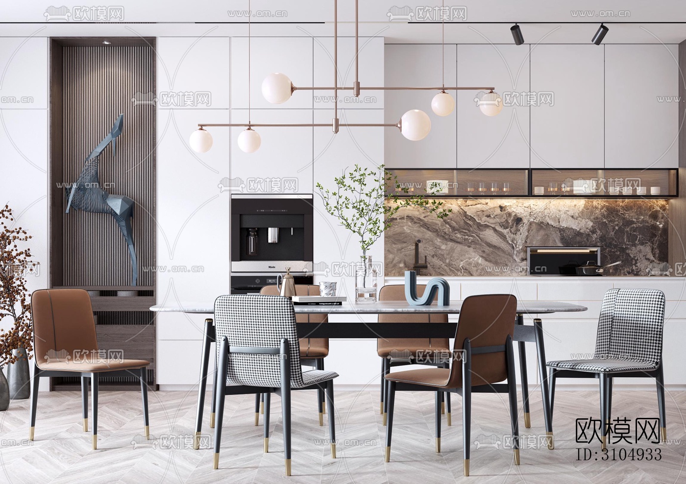 现代厨房效果图下载（渲染图3）