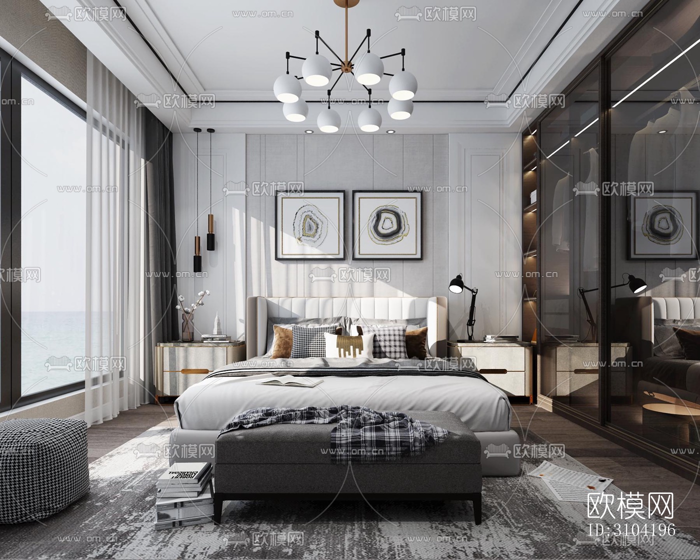 欧式卧室效果图下载（渲染图5）