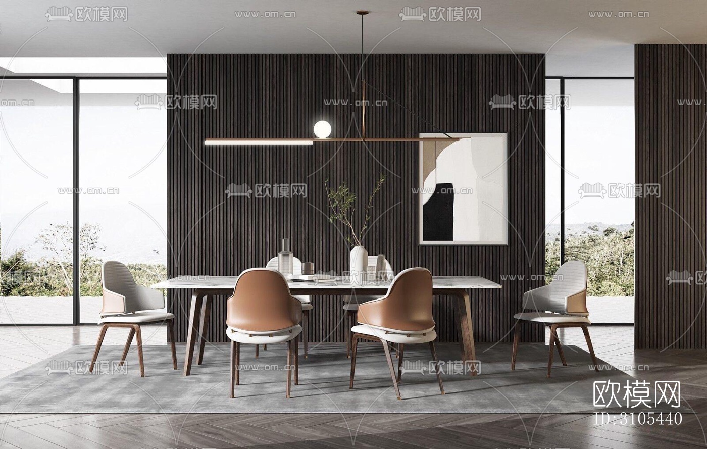 现代餐厅效果图下载（渲染图5）