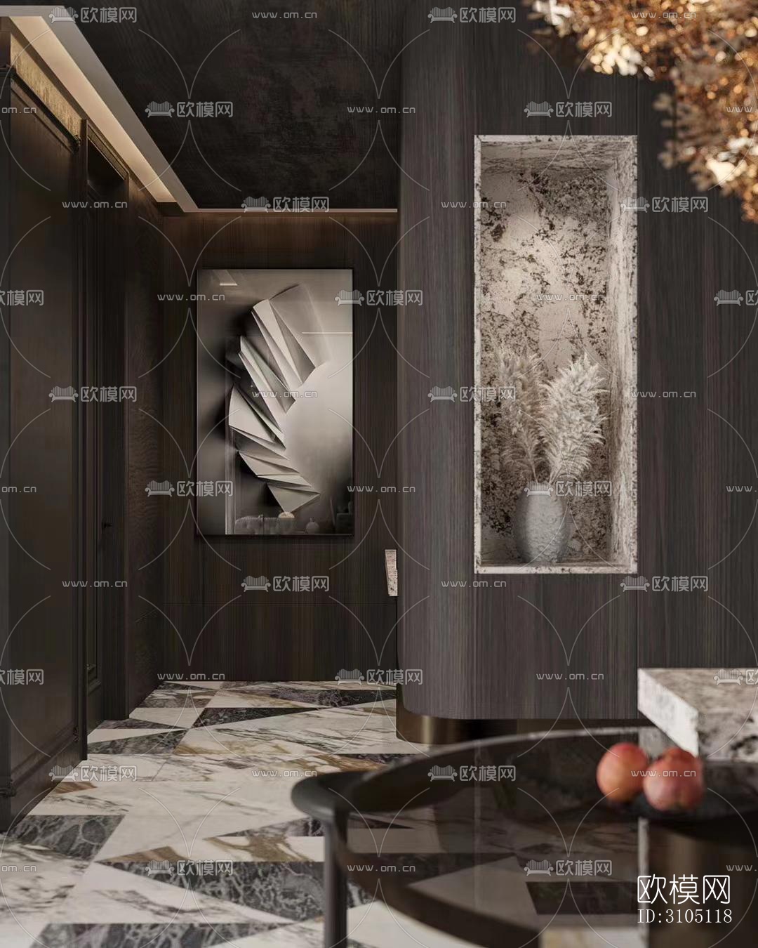 现代平层效果图下载（渲染图2）