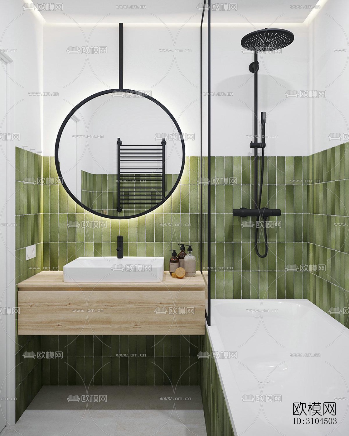 北欧卫生间效果图下载（渲染图5）