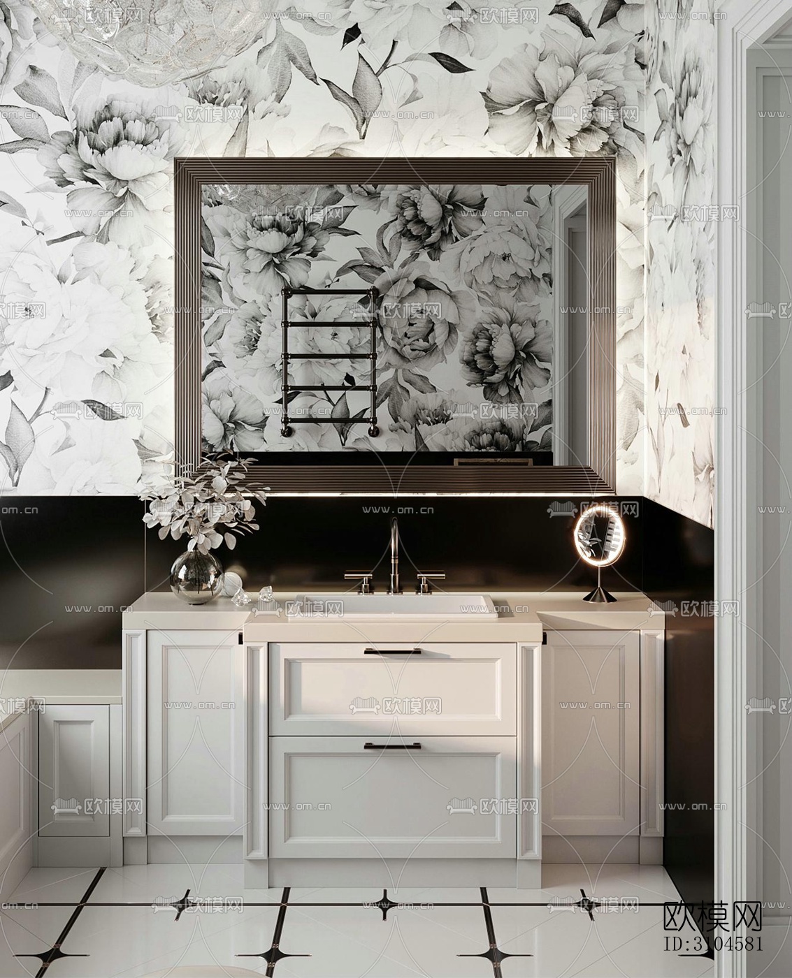 法式卫生间效果图下载（渲染图3）