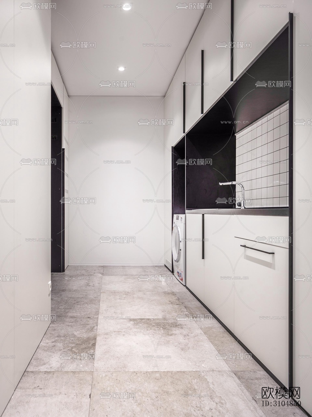 北欧厨房效果图下载（渲染图1）