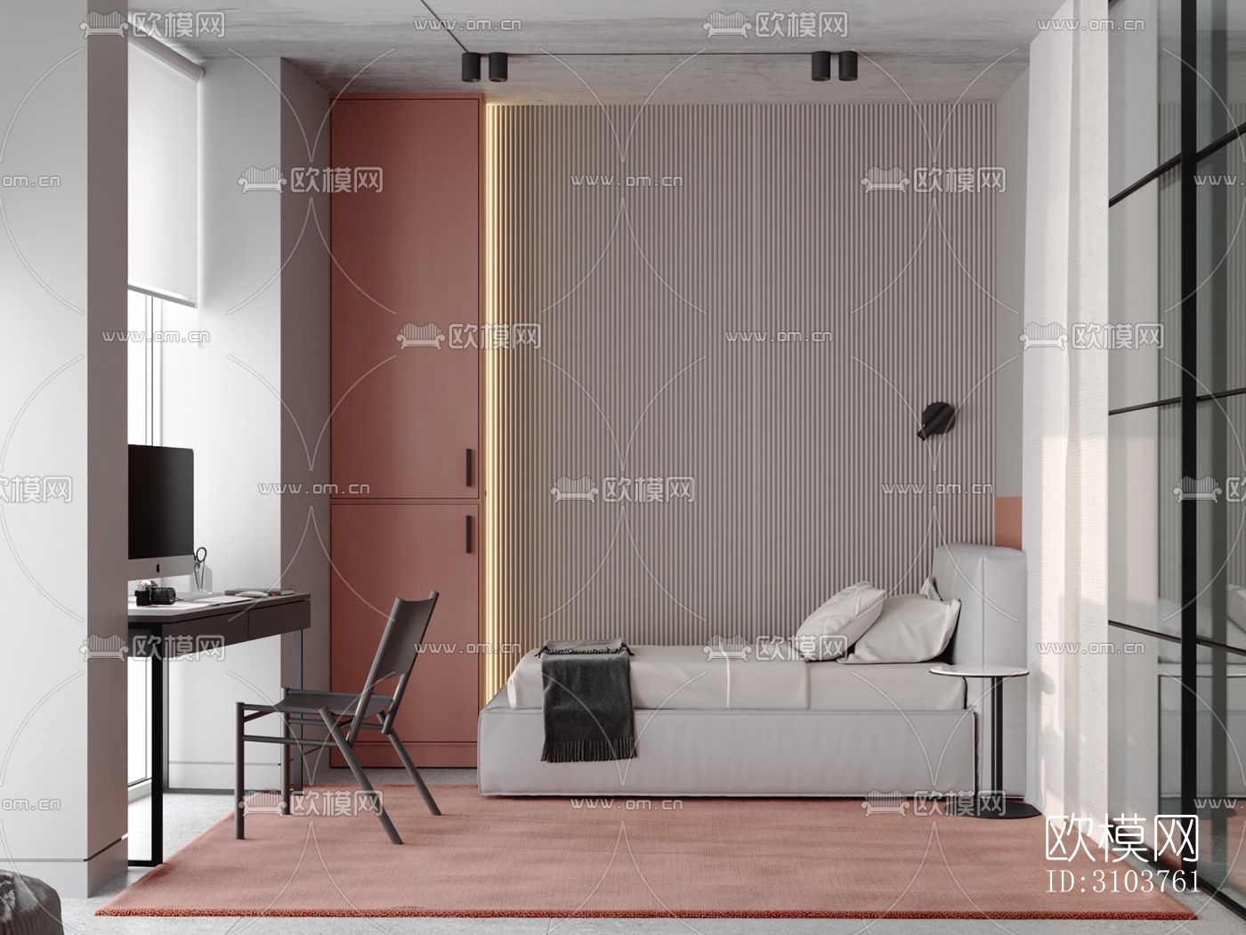 北欧儿童房效果图下载（渲染图5）