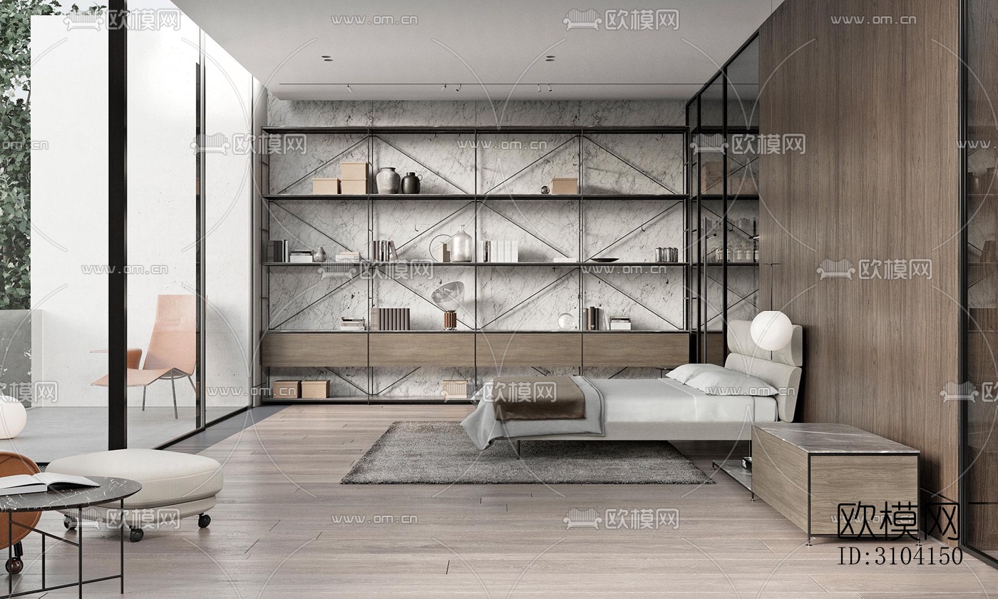 工业风卧室效果图下载