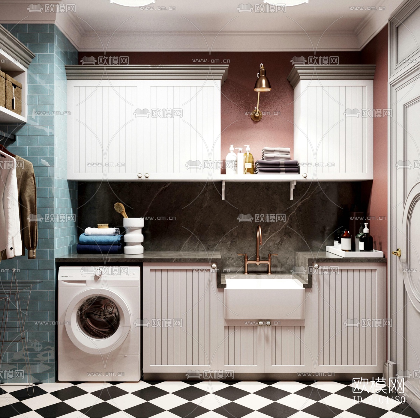 北欧卫生间效果图下载（渲染图5）