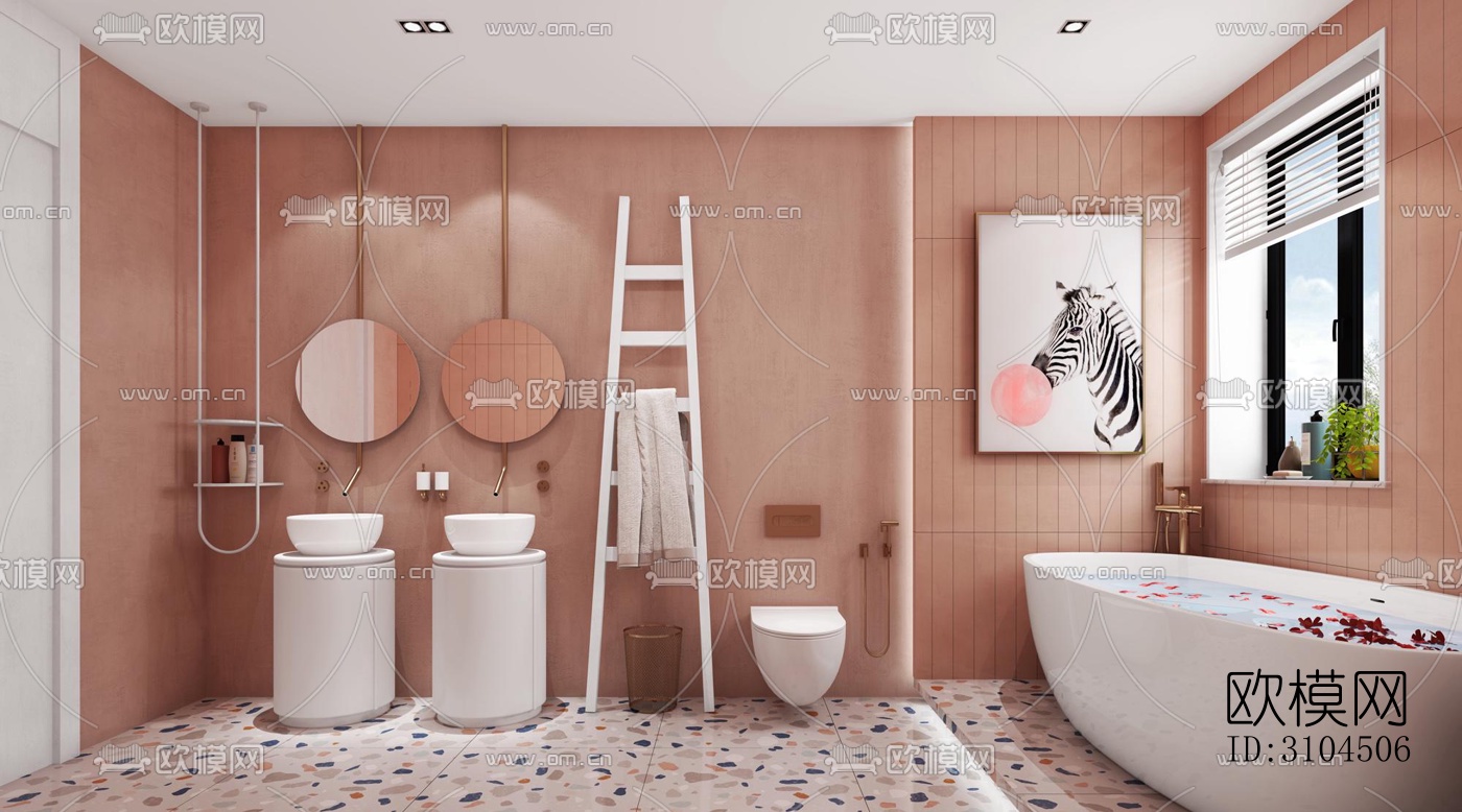 北欧卫生间效果图下载（渲染图5）