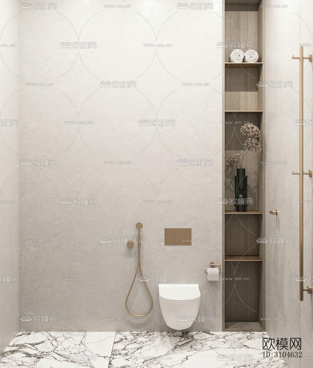 现代卫生间效果图下载（渲染图3）