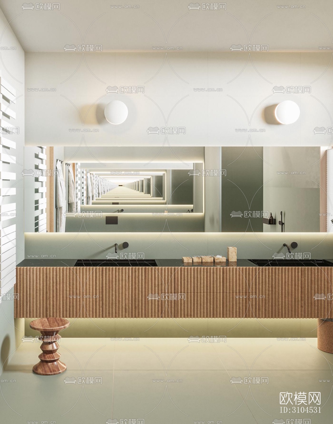 北欧卫生间效果图下载（渲染图4）