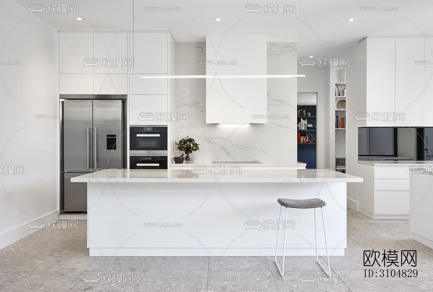 北欧厨房效果图下载（渲染图5）