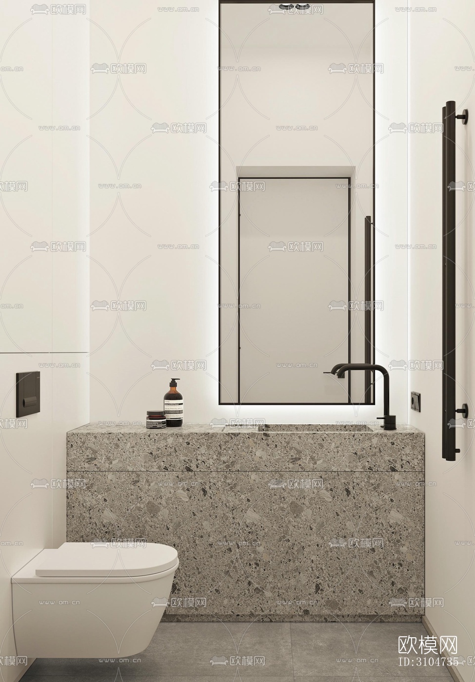 现代卫生间效果图下载（渲染图4）