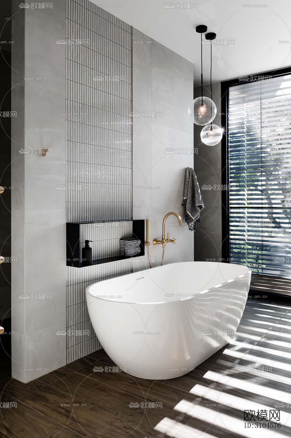 法式卫生间效果图下载（渲染图4）