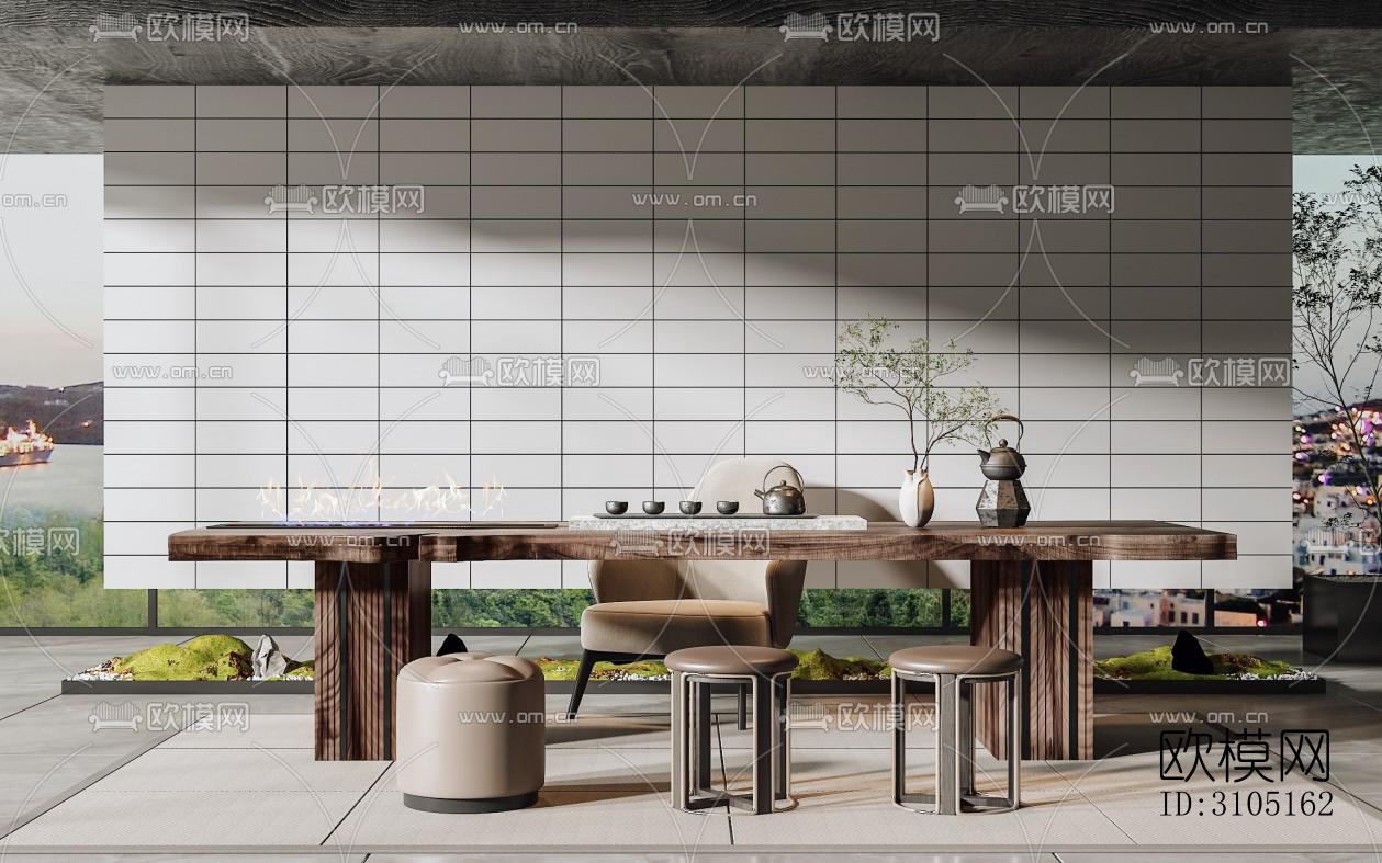 北欧茶室效果图下载（渲染图2）