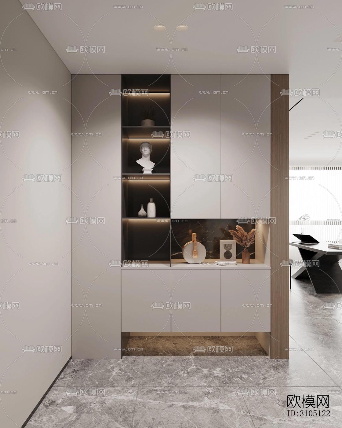 现代平层效果图下载（渲染图1）