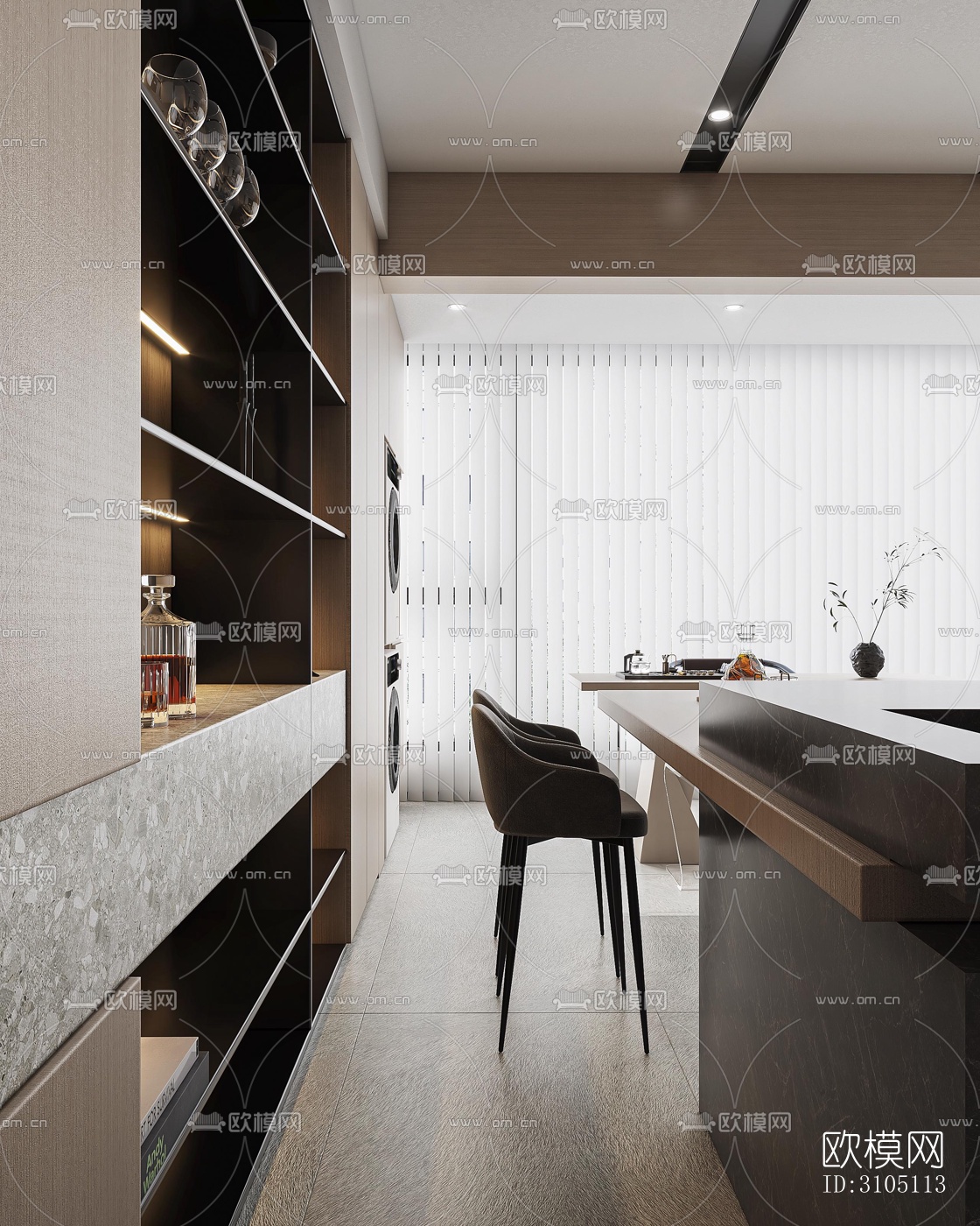 现代平层效果图下载（渲染图16）