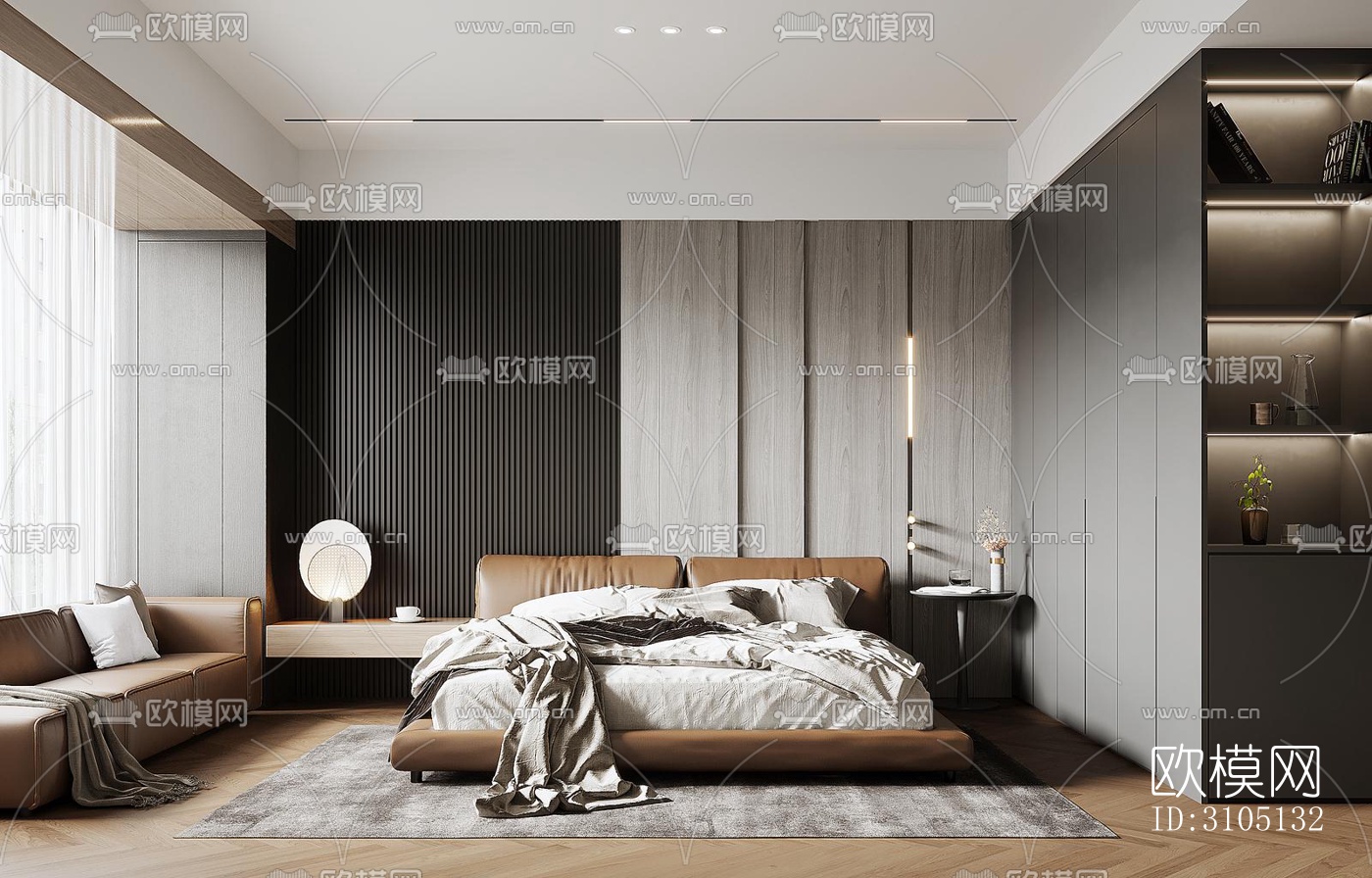 现代平层效果图下载（渲染图12）