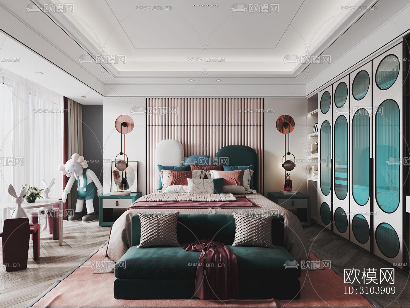 后现代儿童房效果图下载（渲染图1）