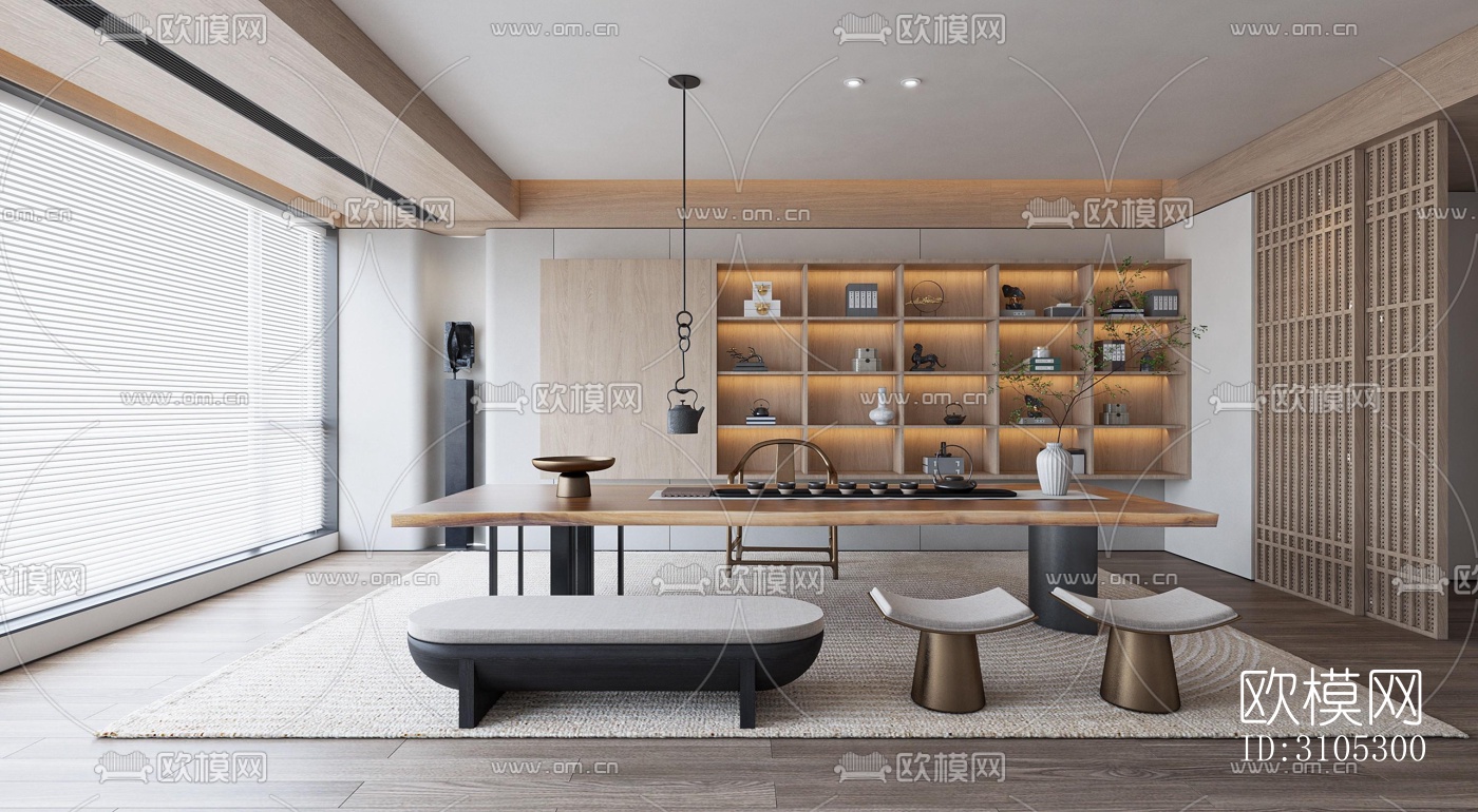 日式茶室效果图下载（渲染图3）