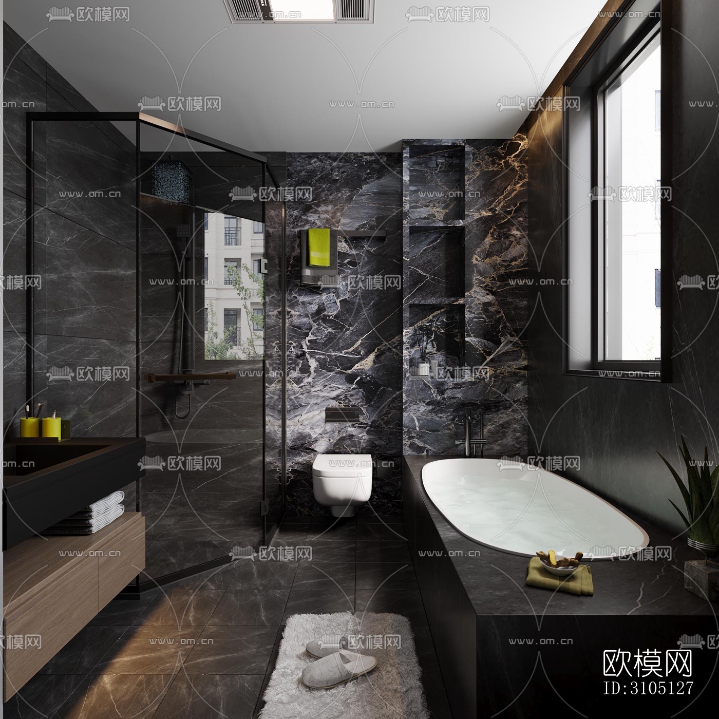 现代平层效果图下载（渲染图7）