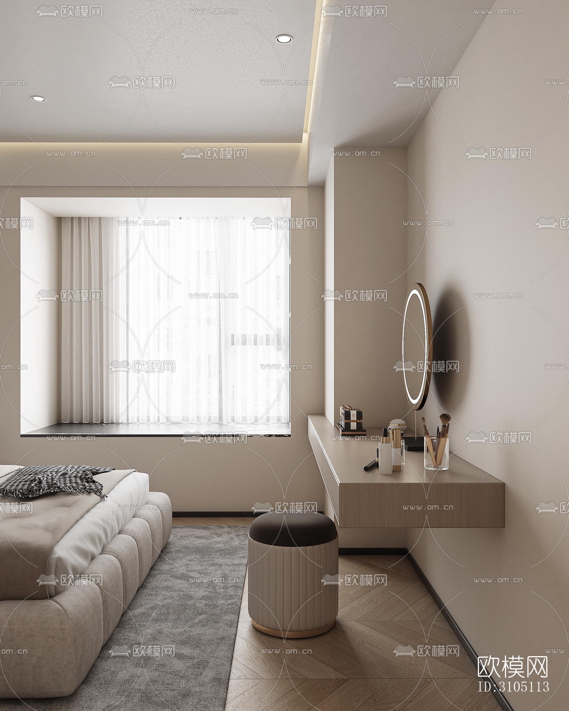 现代平层效果图下载（渲染图6）