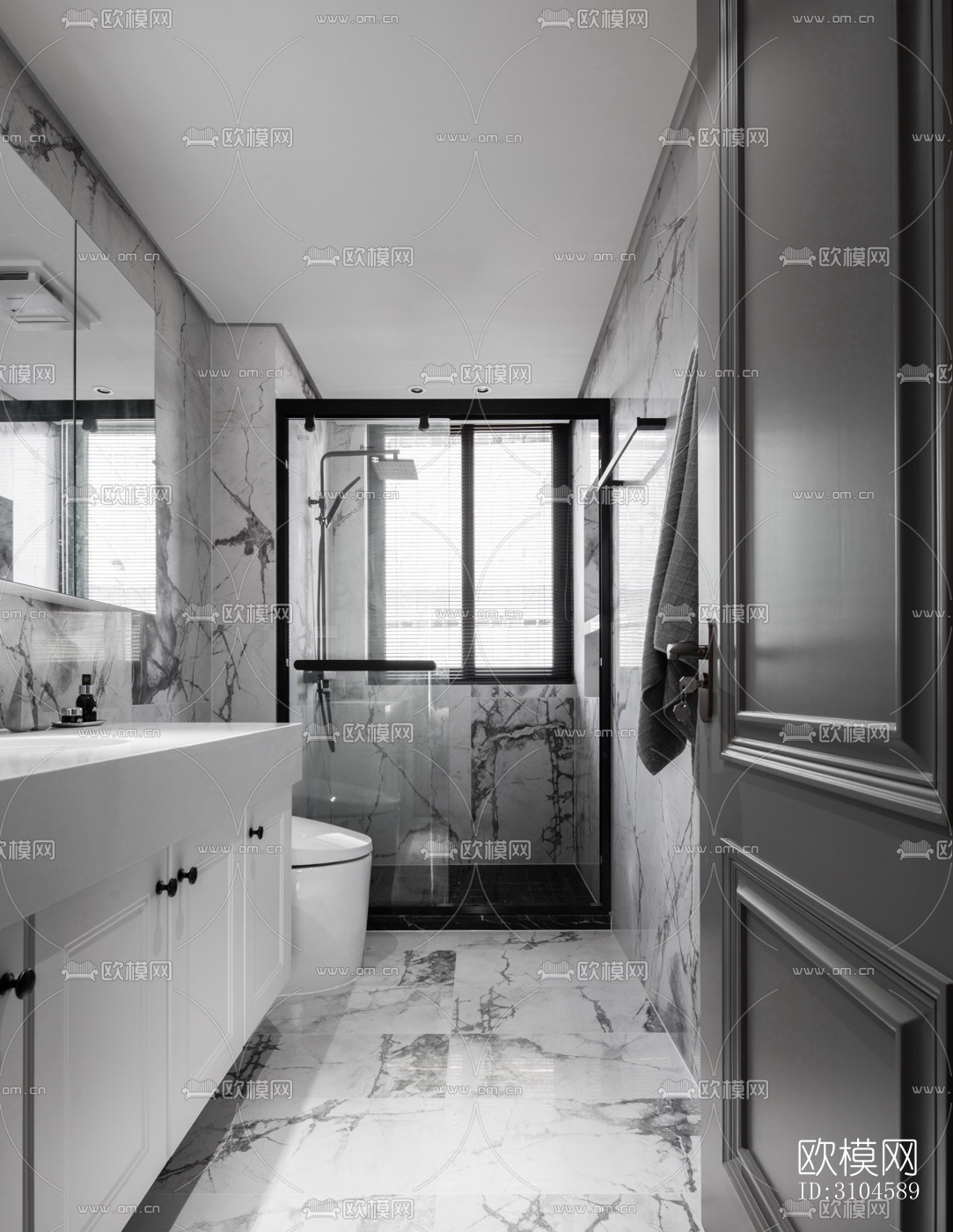 现代卫生间效果图下载（渲染图3）