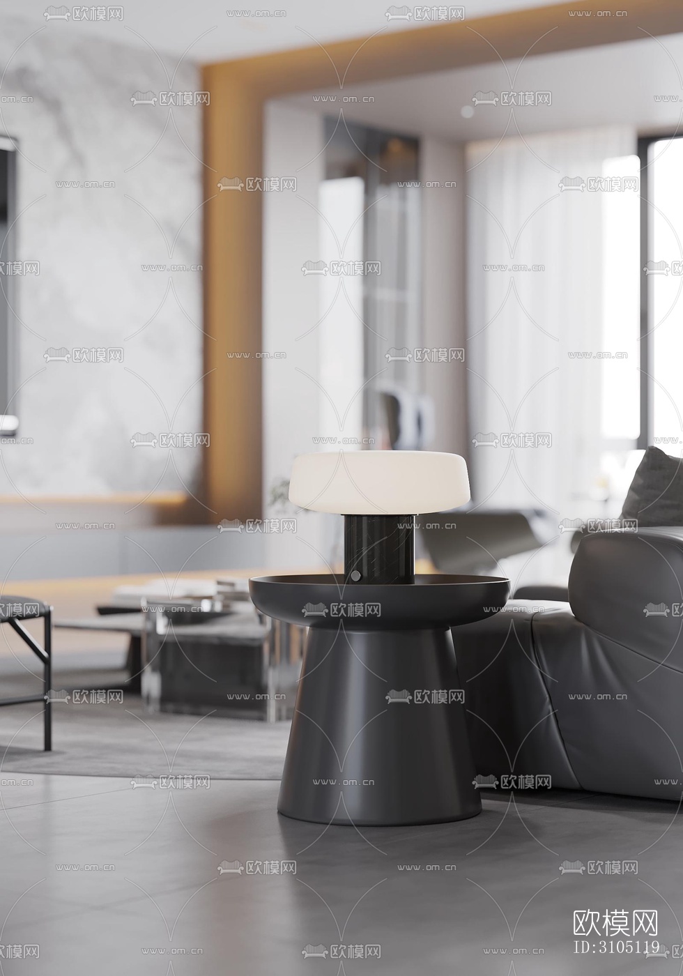 现代平层效果图下载（渲染图1）