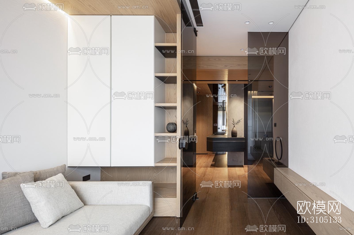 现代平层效果图下载（渲染图10）