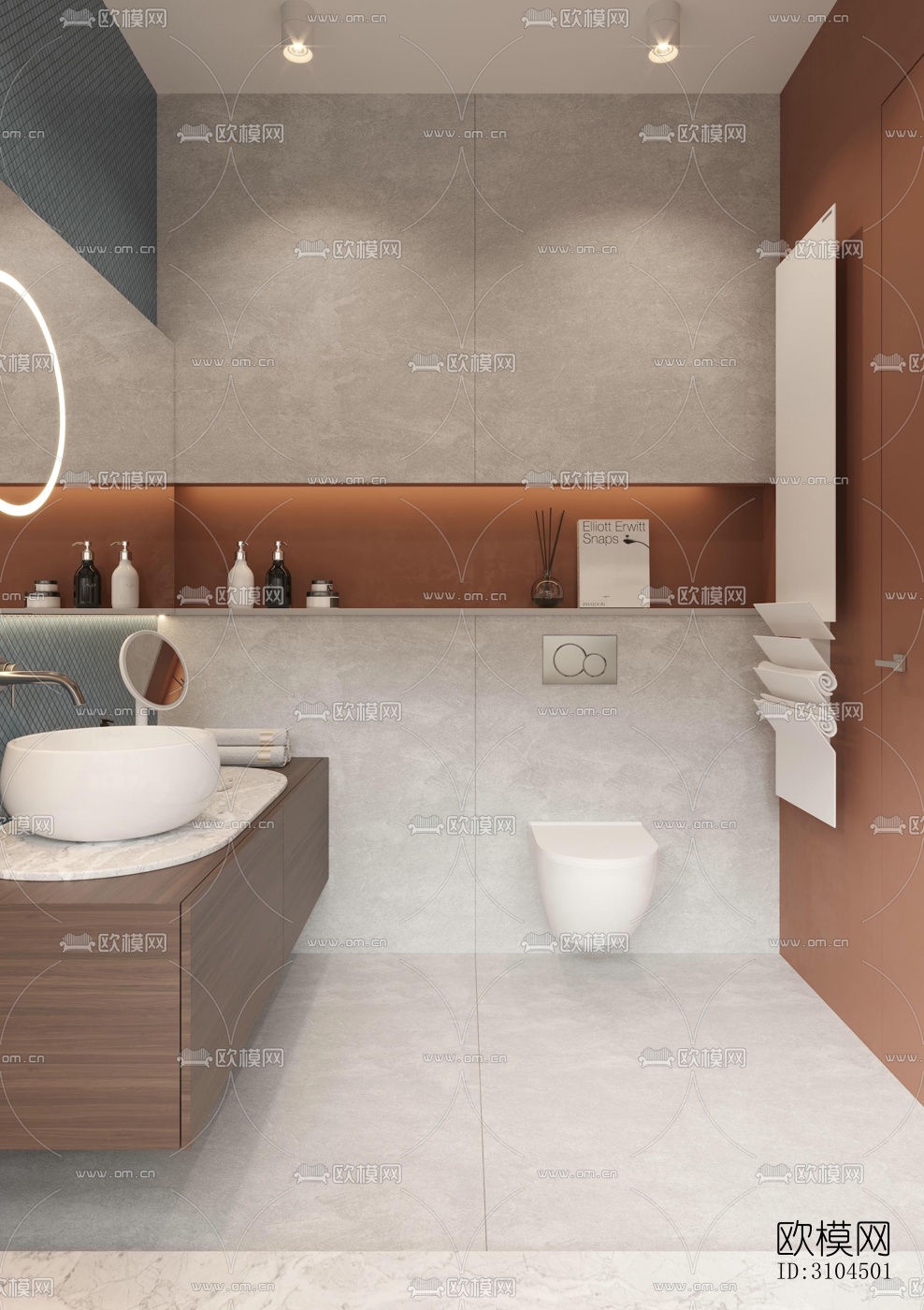 北欧卫生间效果图下载（渲染图5）