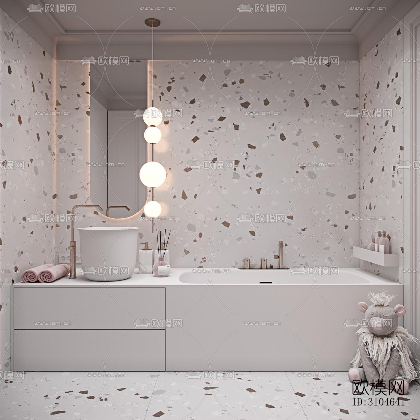 现代卫生间效果图下载（渲染图4）