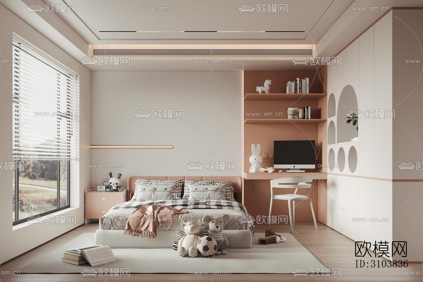 北欧儿童房效果图下载（渲染图5）