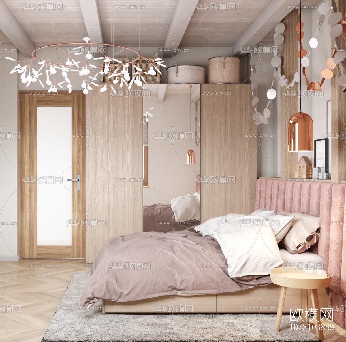 北欧儿童房效果图下载（渲染图5）