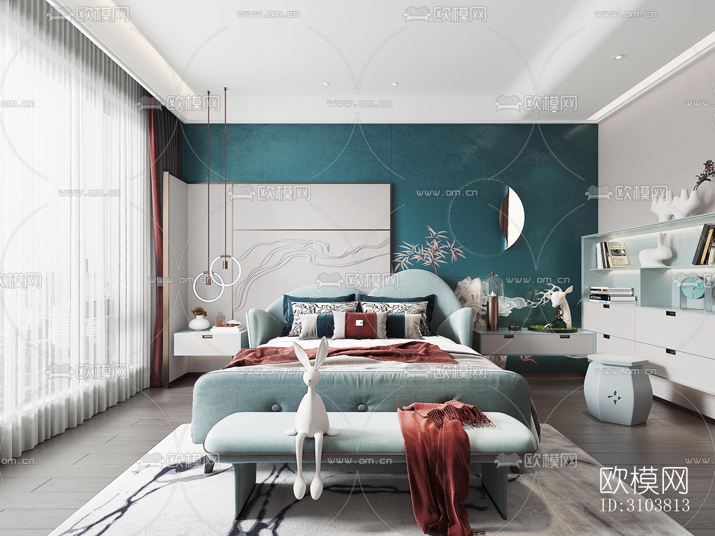 北欧儿童房效果图下载（渲染图2）