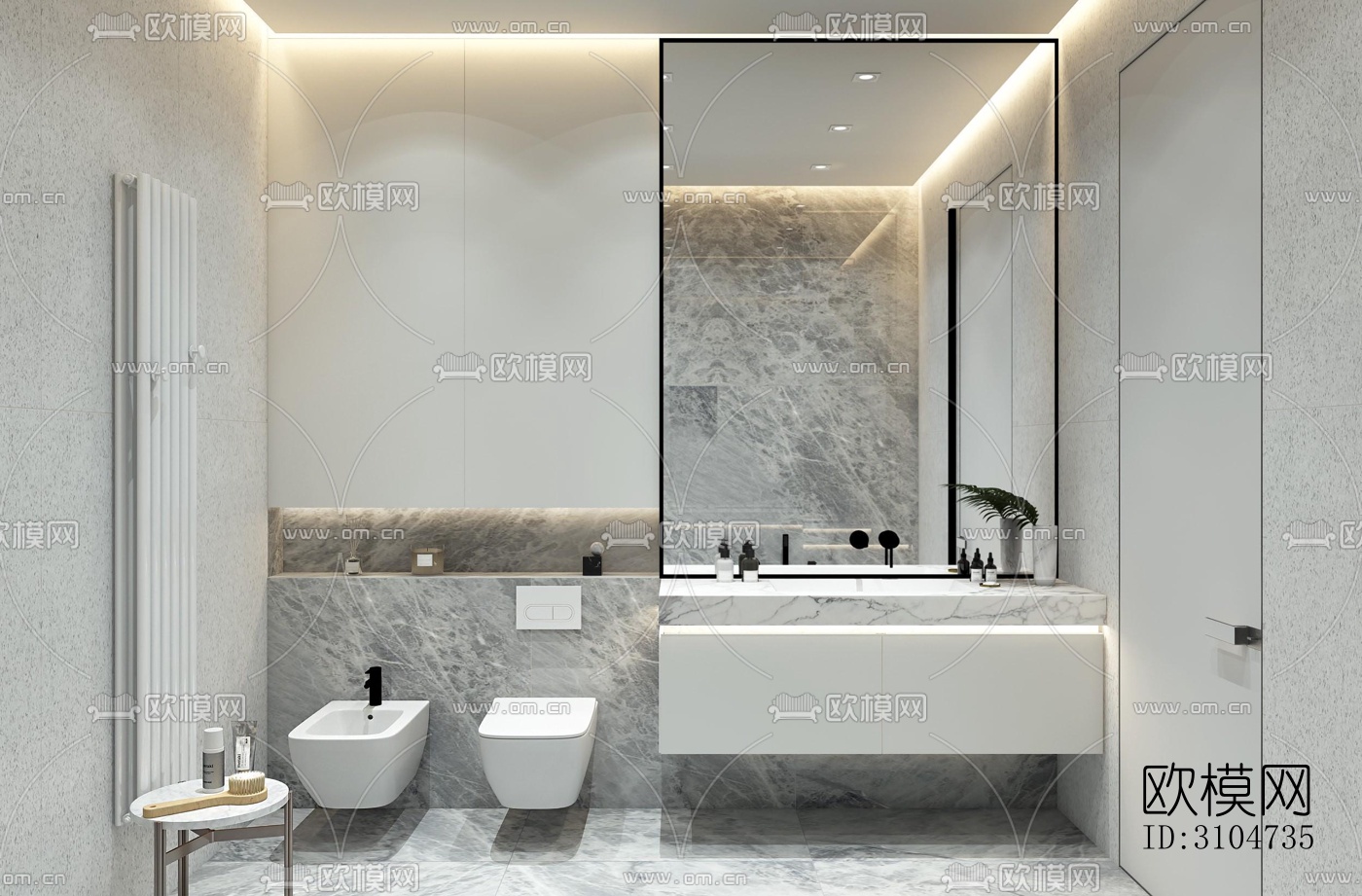现代卫生间效果图下载（渲染图3）