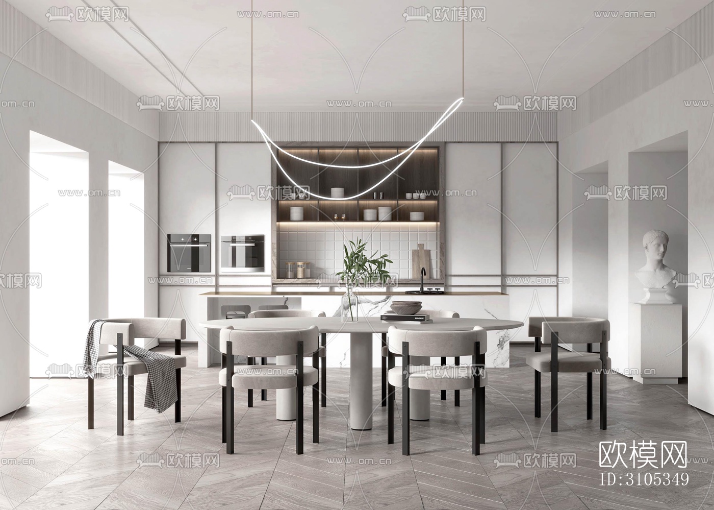 北欧餐厅效果图下载（渲染图4）