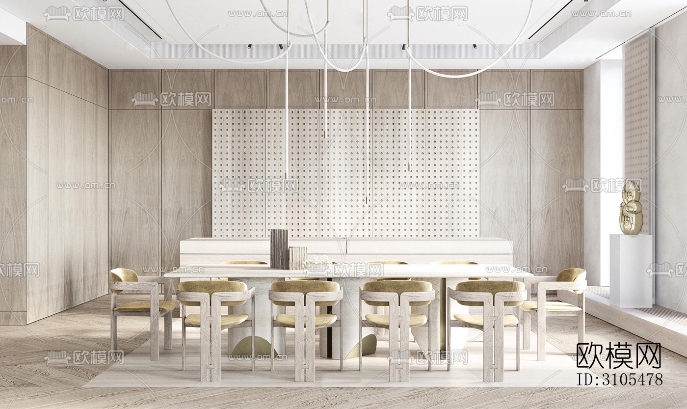 现代餐厅效果图下载（渲染图3）