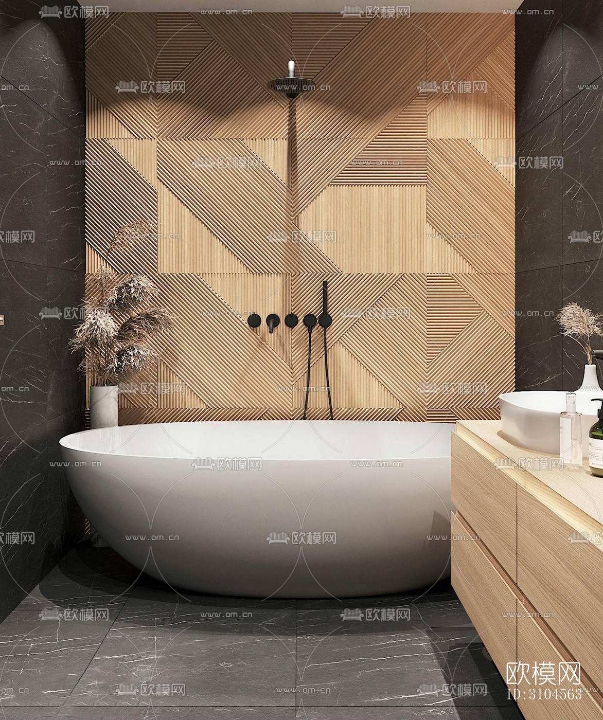 日式卫生间效果图下载（渲染图3）