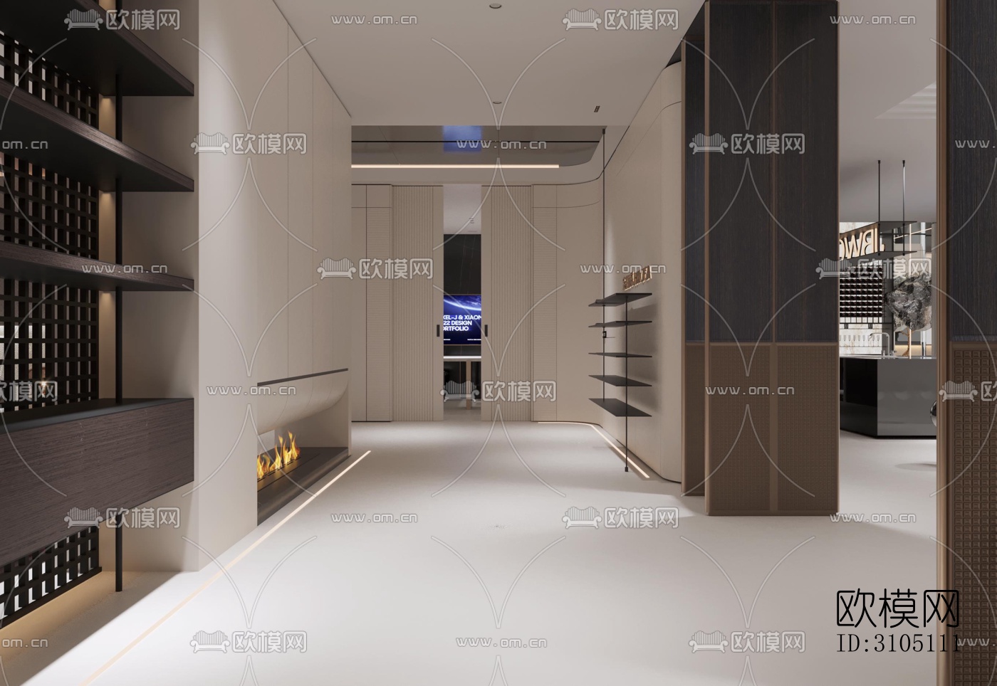 现代平层效果图下载（渲染图7）