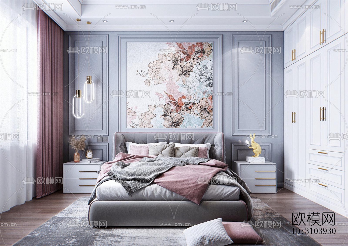 欧式儿童房效果图下载（渲染图1）