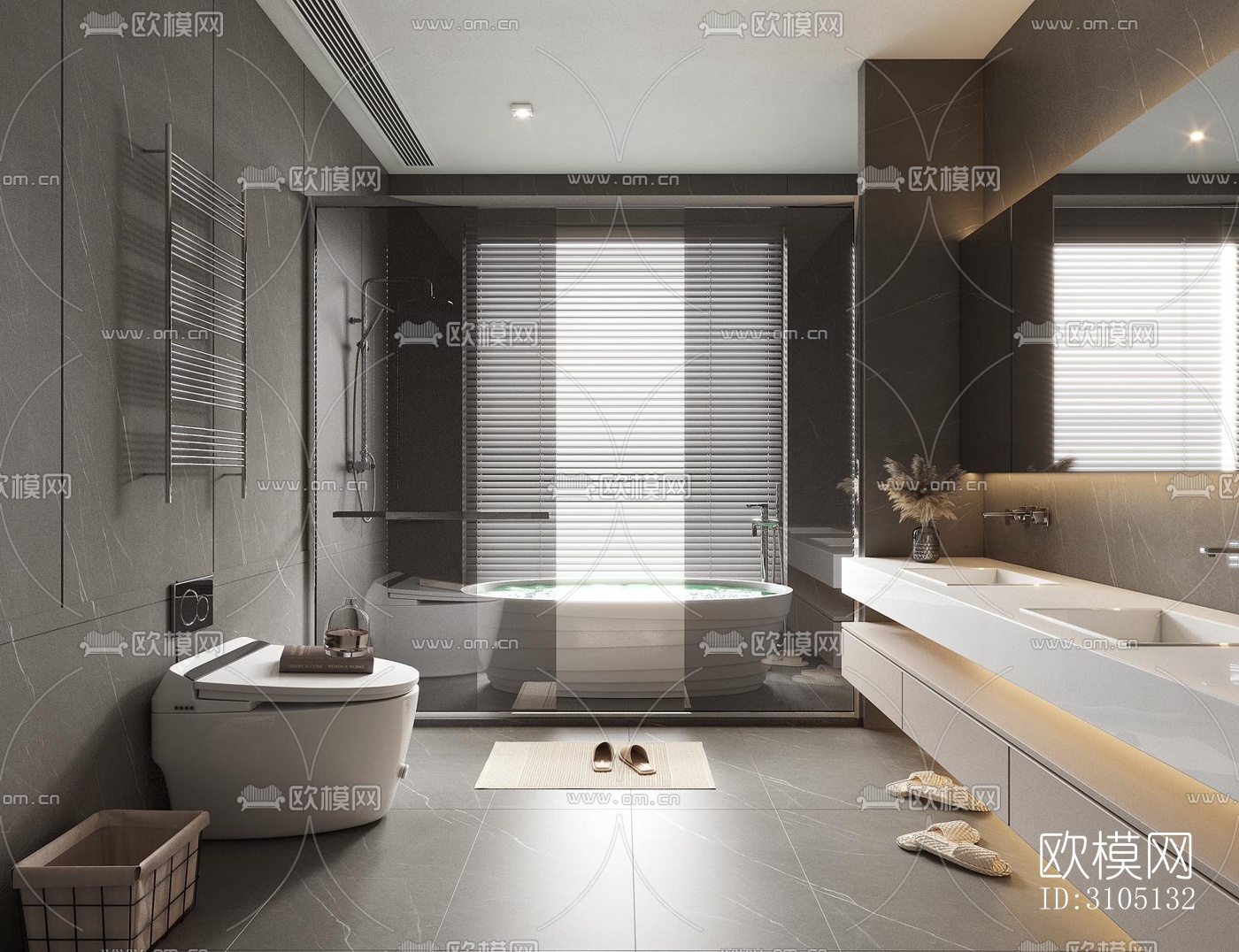 现代平层效果图下载（渲染图5）