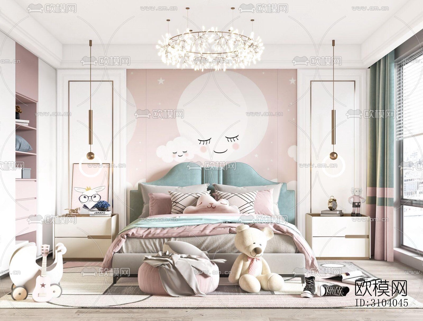 现代儿童房效果图下载（渲染图3）