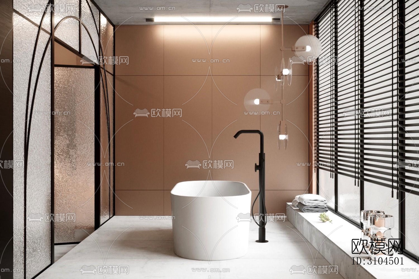 北欧卫生间效果图下载（渲染图3）