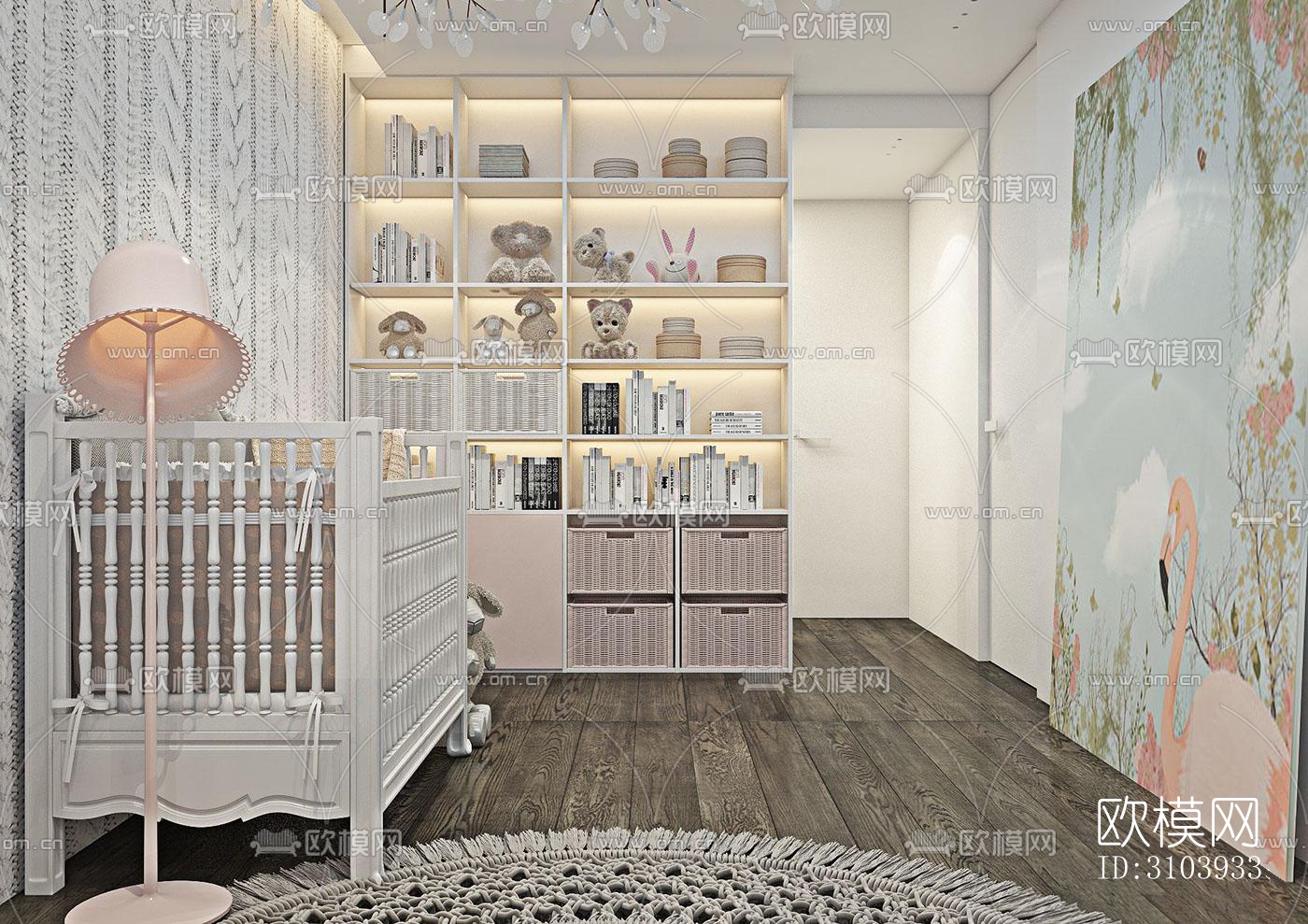 欧式儿童房效果图下载（渲染图5）