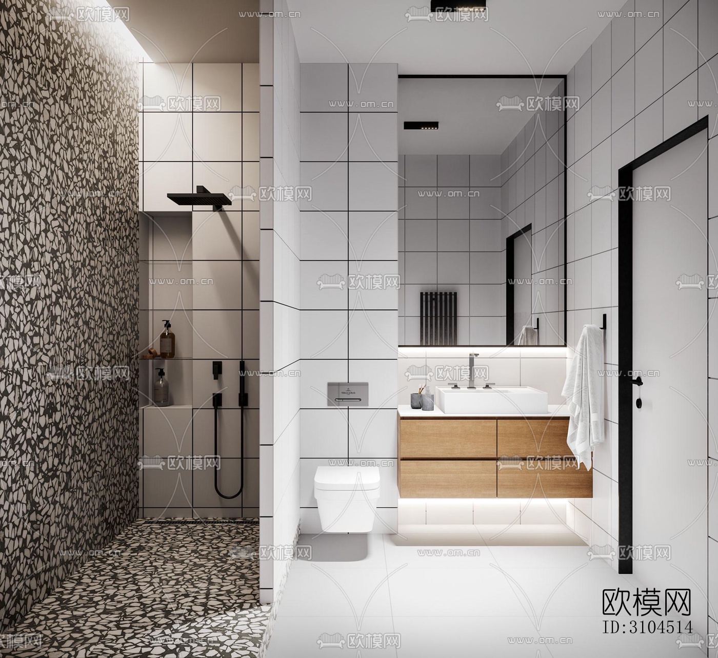 北欧卫生间效果图下载（渲染图5）