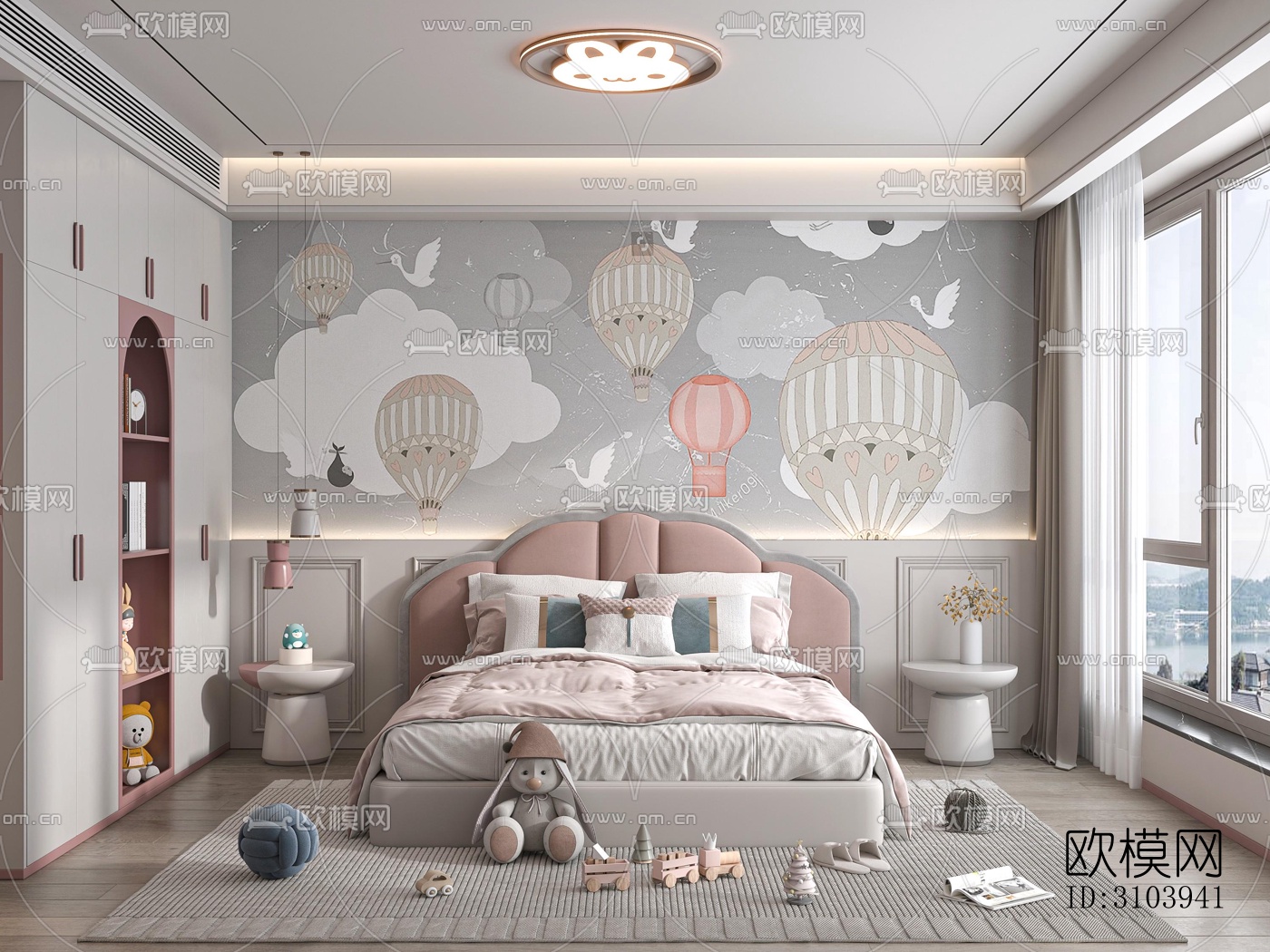 欧式儿童房效果图下载（渲染图1）