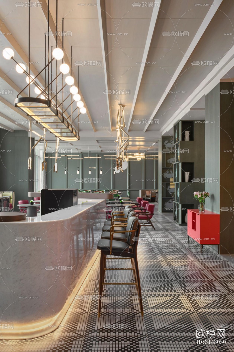 现代酒店民宿效果图下载（渲染图14）